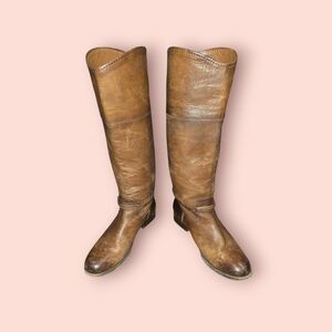 Frye Tan Leather Riding Boots